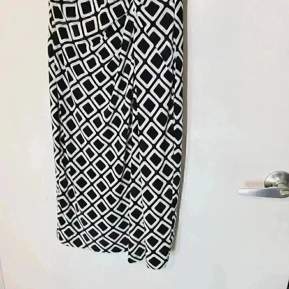 Lauren Ralph Lauren Geometric Sleeveless Midi Dress Sz 6 - Picture 3 of 12